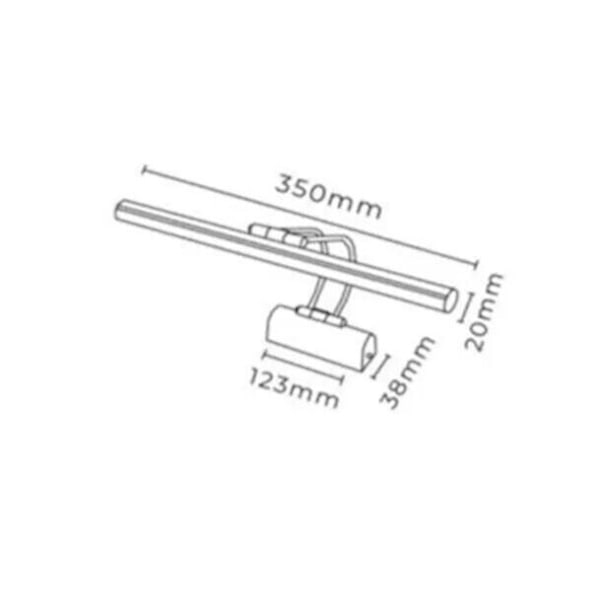 Seinävalaisin Flüt 35 cm Ledli Krom Aplik