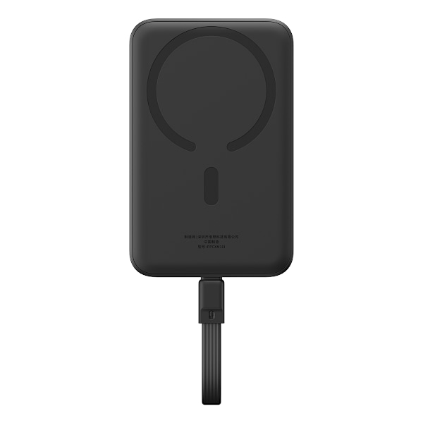 Mini Powerbank MagSafe 10000mAh 30W med USB-C kabel 0,3m sort