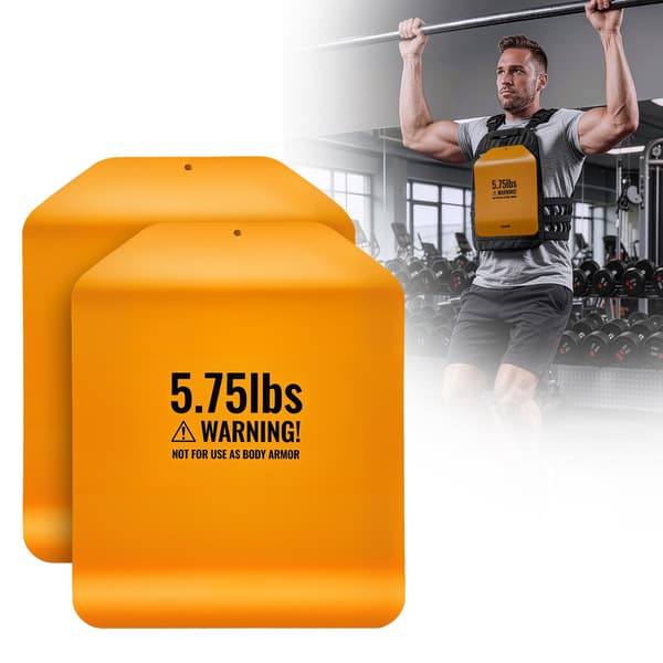 Böjda viktvästplattor, 2 x 5,75 lb stål