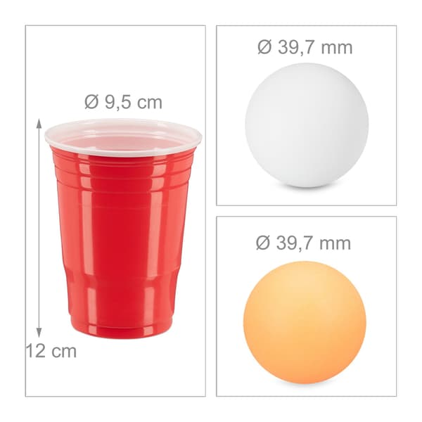 Beer Pong kopp med bollar