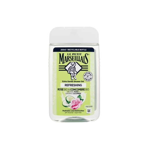 Le Petit Marseillais - Extra Gentle Shower Gel Bio Rose & Bio Cucumber - Unisex, 250 ml