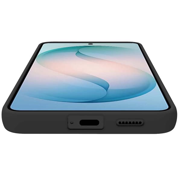 Kromomjukt gummiskal till Samsung Galaxy S26 FE 5G, svart, mikrofiberfoder