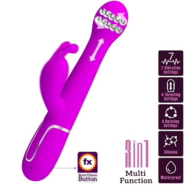 Pretty Love - Dejon Rabbit Vibrator 3 i 1 multifunktionsviolet