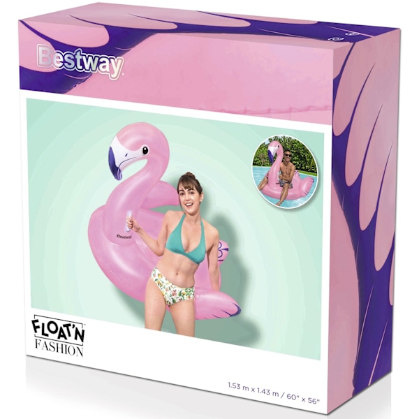 Bademadras 1,53m x 1,43m Luksus Flamingo