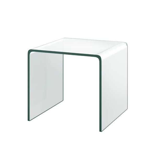 Sidebord i glas – U-formet, hærdet, 45x45x41 cm