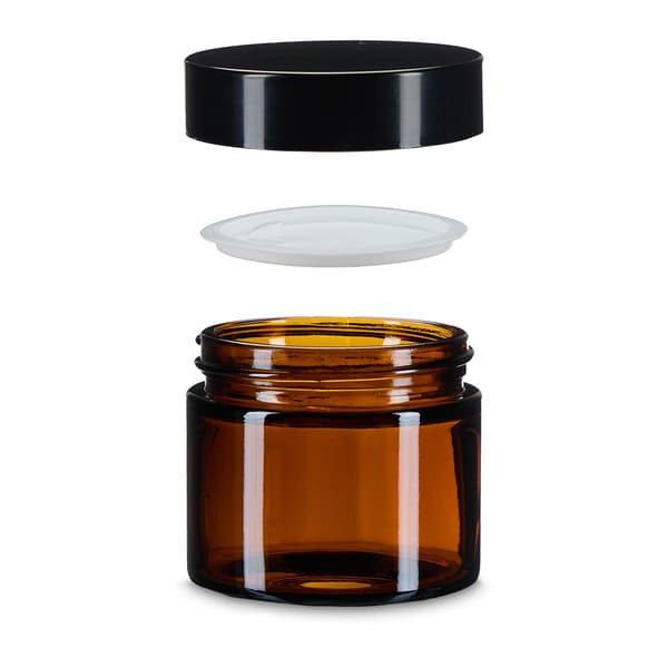 Ravfarvede flødeglas, 60 ml, UV-beskyttelse, Lækagesikker