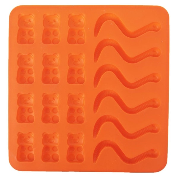Orange silikongeléform SILLINIE