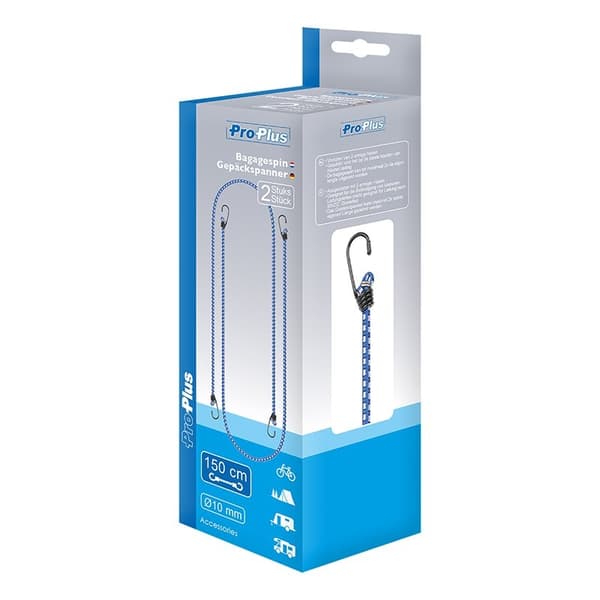 Bungee ledning 10mm - 150cm - sæt med 2 stk
