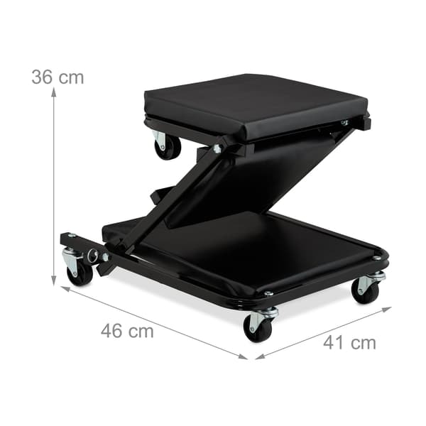 Folding Car Creeper Board med 360° svängbara hjul