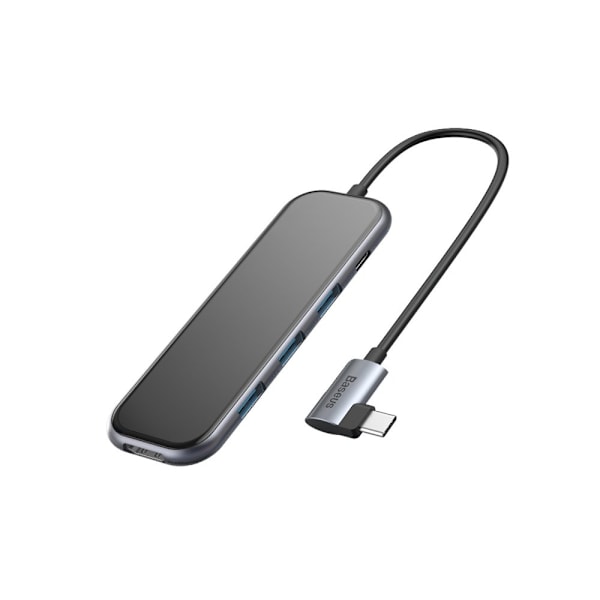 Baseus Multifunctional Hub, 3xUSB-A 3.0, HDMI 4K, PD - harmaa