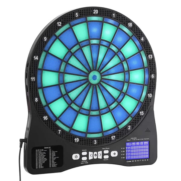 Elektronisk darttavla med LED, 48 spel, LCD, 8 spelare