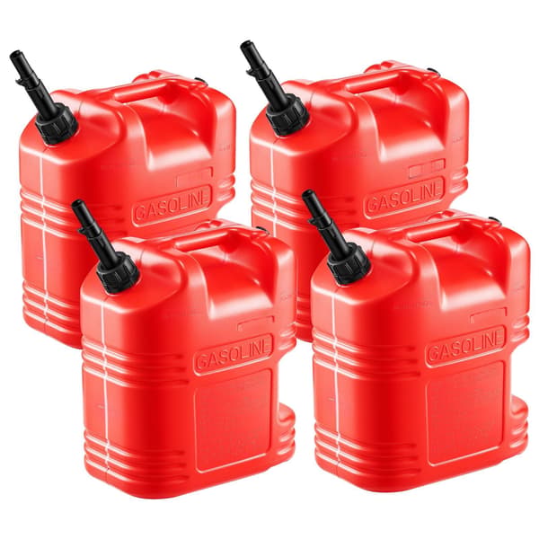 Bränslebehållare 19L, 4-pack bensindunk med pip, våg