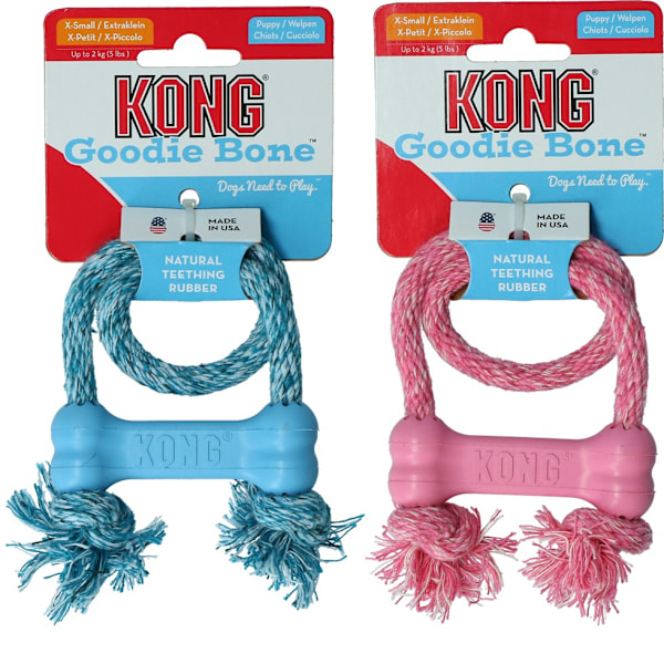 KONG Puppy Goodie Bone med reb XS EU