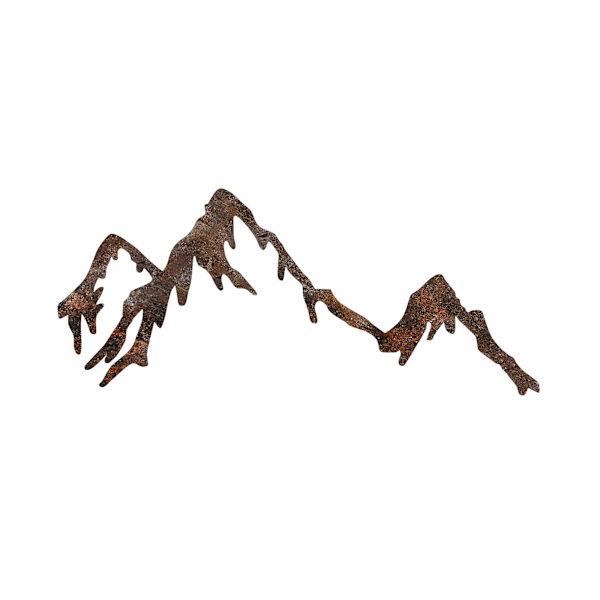 Dekorativt metalvægtilbehør Rusty Mountain