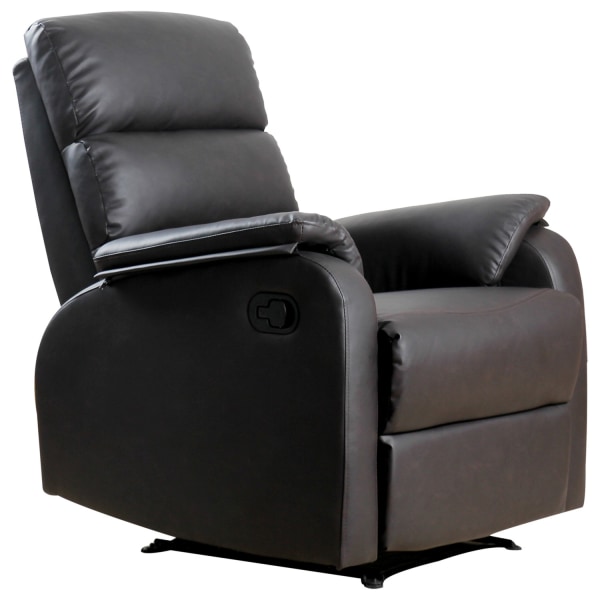 Afslapningsstol, Tv-Stol, Sofastol, Hvilestol, Vinkelskrivebord Med Cpu-Stativ, Justerbar, Ergonomisk, Imiteret Læder, Brun, 75 X 92 X 99 Cm