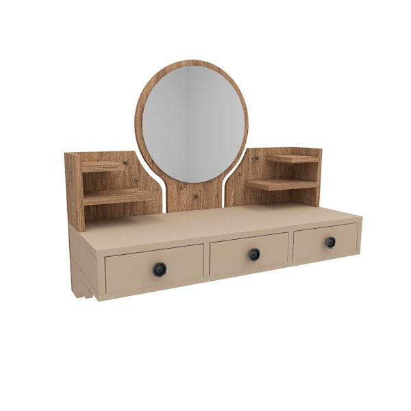 Sminkbord Polina - Atlantic Pine, Beige