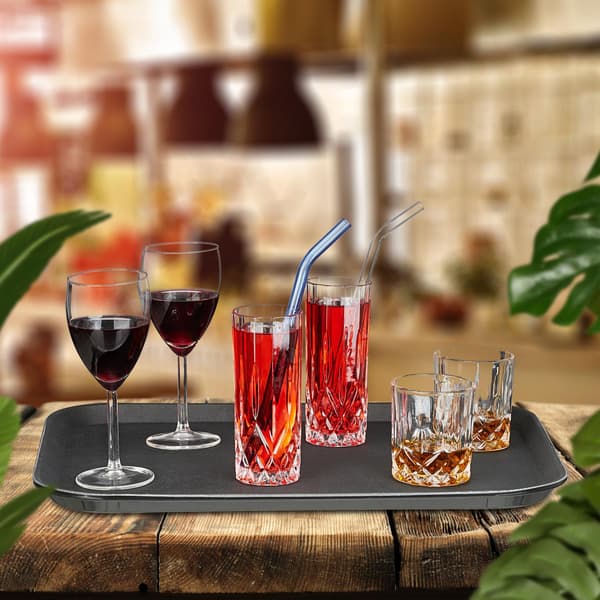 Svart Gastro-serveringsset, 46x35 cm, halkfri, 2-pack