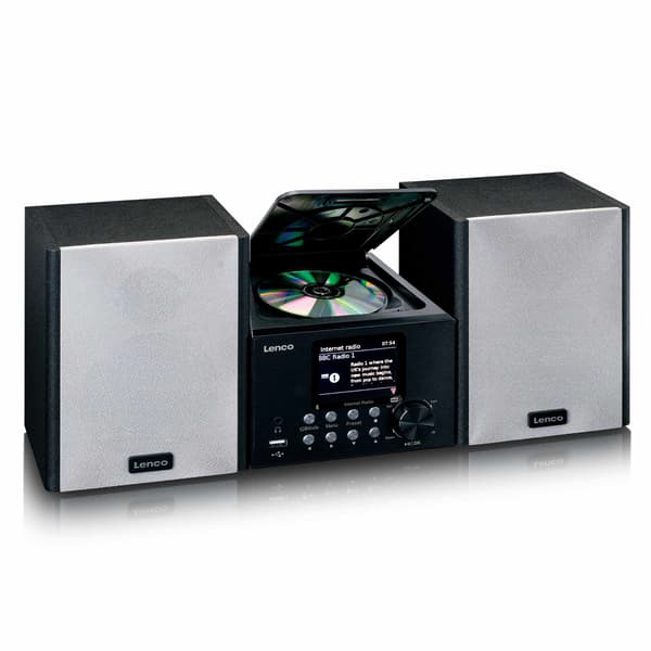 Internet/DAB+ Radio Bluetooth CD MP3-spelare, Svart