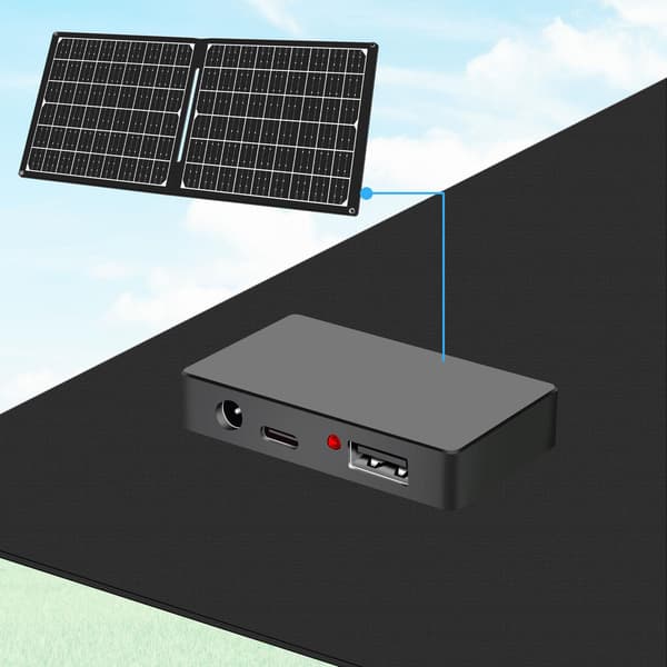 Vikbar solcellspanel med USB-laddare 1x USB-C, 1 x USB-A 30W