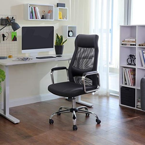 Ergonominen työtuoli ristiselän tuella ja verkkoselkänojalla
