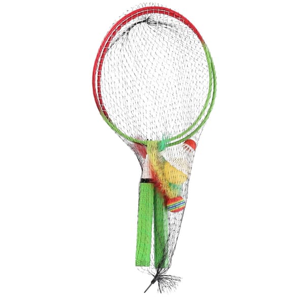 Badmintonsæt, 2 ketchere + fjerbolde + bolde, junior