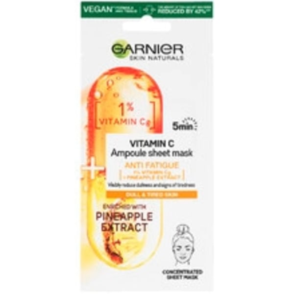 GARNIER - Skin Naturals Vitamin C Ampoule Sheet Mask - The power