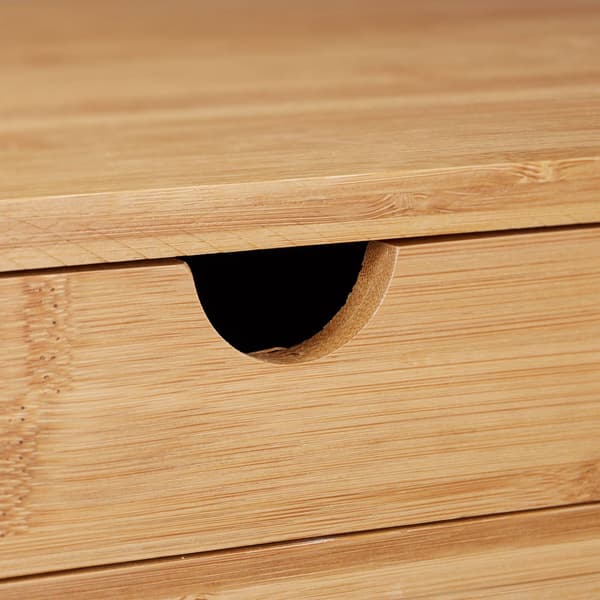Bambu sidobord med låda