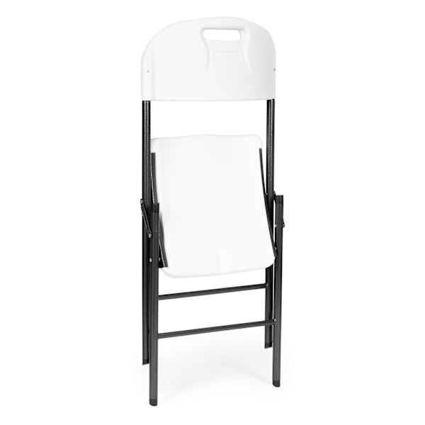 Set med 2 fällbara stolar, cateringset, metall, HDPE, vit, ModernHome