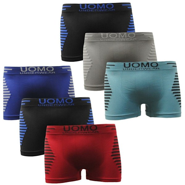 Uomo3 boxershorts til mænd Sømløs pakke med 6 stk. Størrelse XL/XXL Boxershorts lavet af polyamid