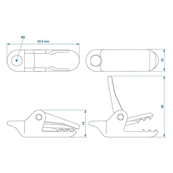Tarp clips - sæt med 10 stk