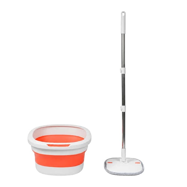 Hopfällbart moppset med mikrofiberdynor och vridsystem