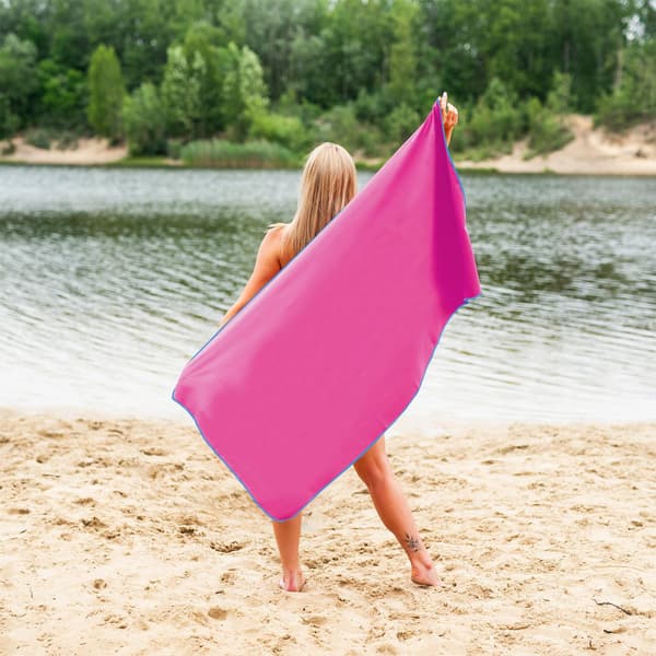 Mikrofiberhåndklæde Pink-Blå 140x70 cm