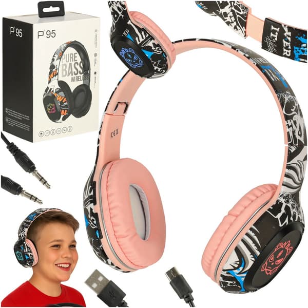 Trådlösa Bluetooth In-Ear-spelhörlurar – Rosa