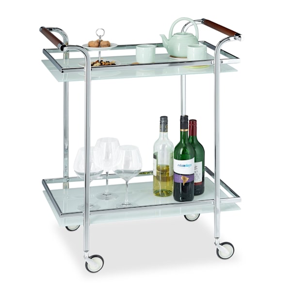 Serveringsvogn frostet glas