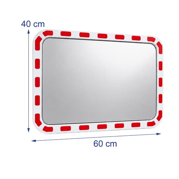 Konvex trafikspegel 40x60 cm – Splittersäker, väderbeständig