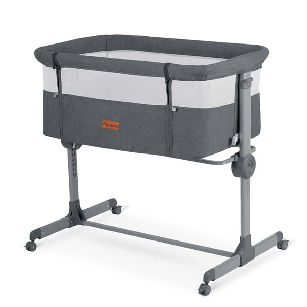 Sammenfoldelig rejse-babyseng med co-sleeper-funktion