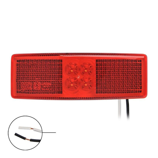 Takavalot 12/24V punainen 110x40mm LED