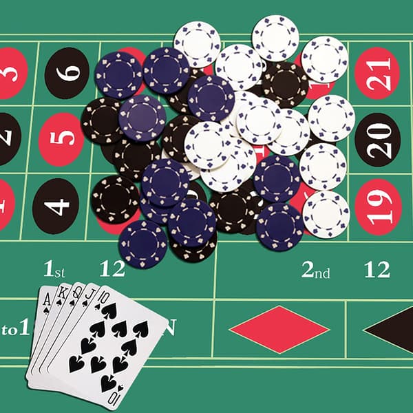 Roulette-spelmatta 60x120 cm – Halkfri, vikbar