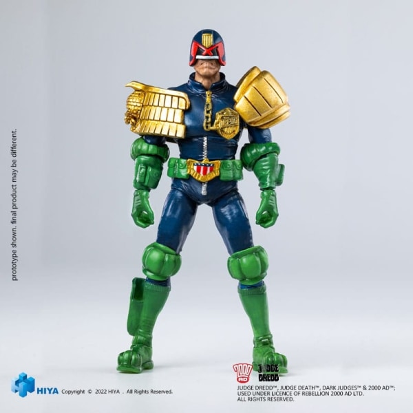 2000 AD Udsøgt Mini Action Figur 1/18 Dommer Dredd stirrer ind i