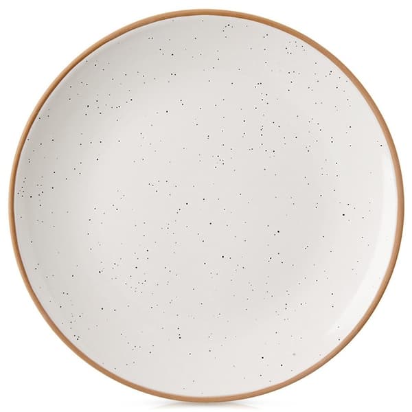 Beige keramik grund mattallrik 27 cm