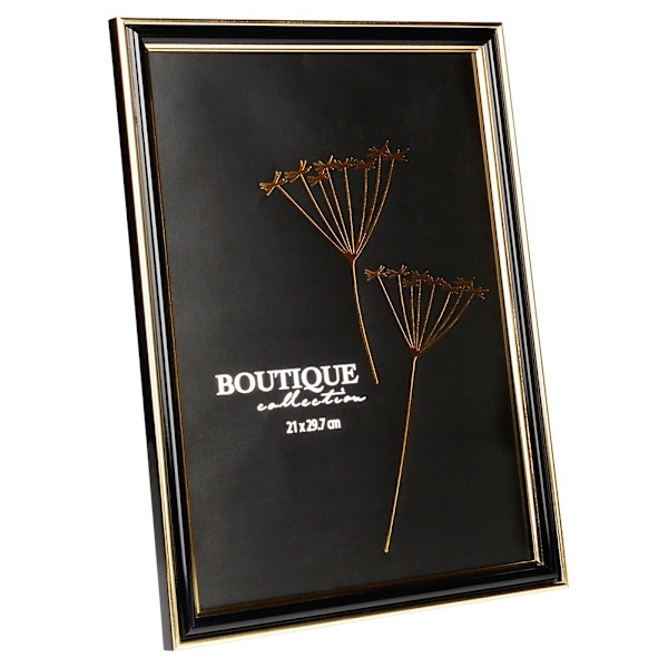Sort guld fotoramme 21x29,7 cm