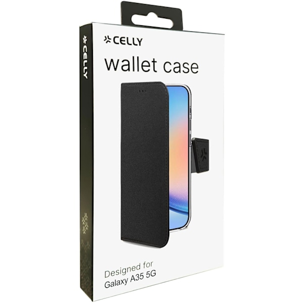 Wally Wallet Case Galaxy A35 5G Svart