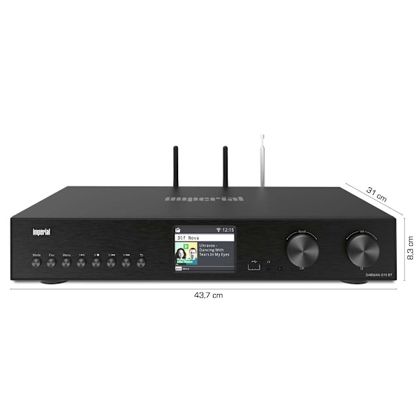 DABMAN i510 BT Multifunktionel Radio DAB+ / FM / Internet / Bluetooth Sort