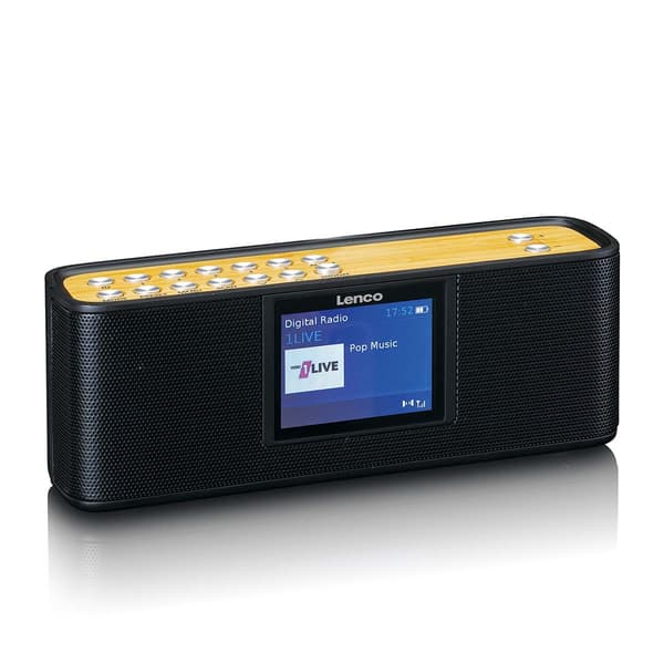 Bärbar DAB+-radio med Bluetooth, 2,4" skärm, svart