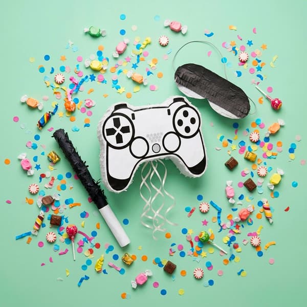 Piñata Party Set – Pinne och ögonbindelmask ingår