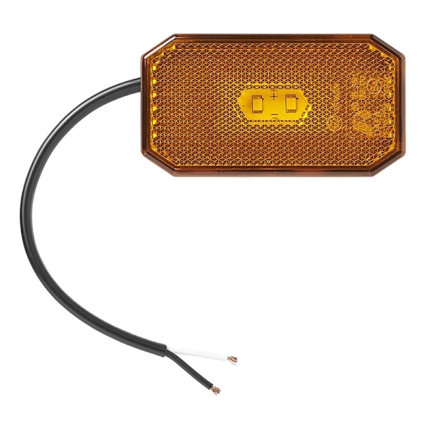 Sidemarkeringslygte 12/24V rav 80 x 44 mm LED