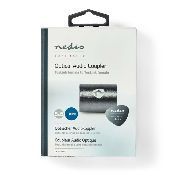 TosLink Adapter | TosLink Hona | TosLink Hona | Rak | Metall | Grått Med Metall | 1 st. | Låda