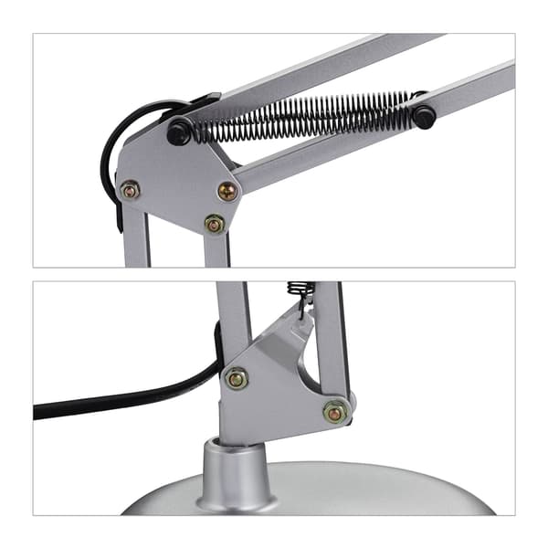 Retro bordlampe sølv