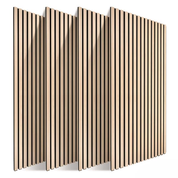 Akustiska väggpaneler, set, 120x60 cm, träfanérlameller