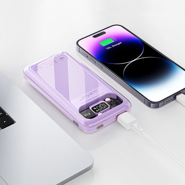 Powerbank 10000mAh Sparkling Series snabbladdning 30W grön